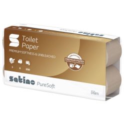 Satino PureSoft kis tekercses toalettpapír – 3 rétegű, 1 csomag (8 tekercs), 250 lap/tekercs-1