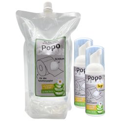 PopoClean toalettpapír-hab 1 + 2 csomag (500 ml + 2×50 ml)