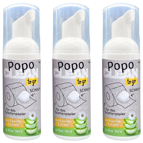 PopoClean toalettpapír-hab – OTTHON & ÚTON (3x50 ml)