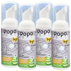 PopoClean toalettpapír-hab – OTTHON & ÚTON (4x50 ml)