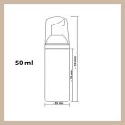 PopoClean 50 ml-es habosító flakon külső méretei